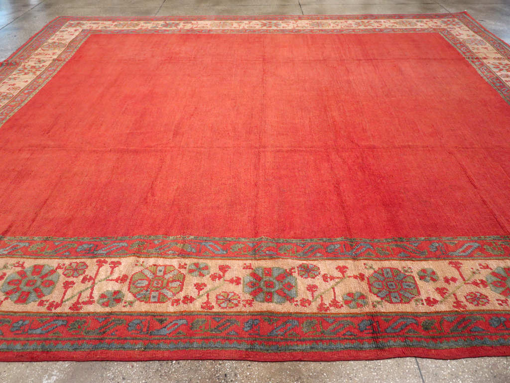 Antique Turkish Oushak Carpet, No.31567 - Staging
