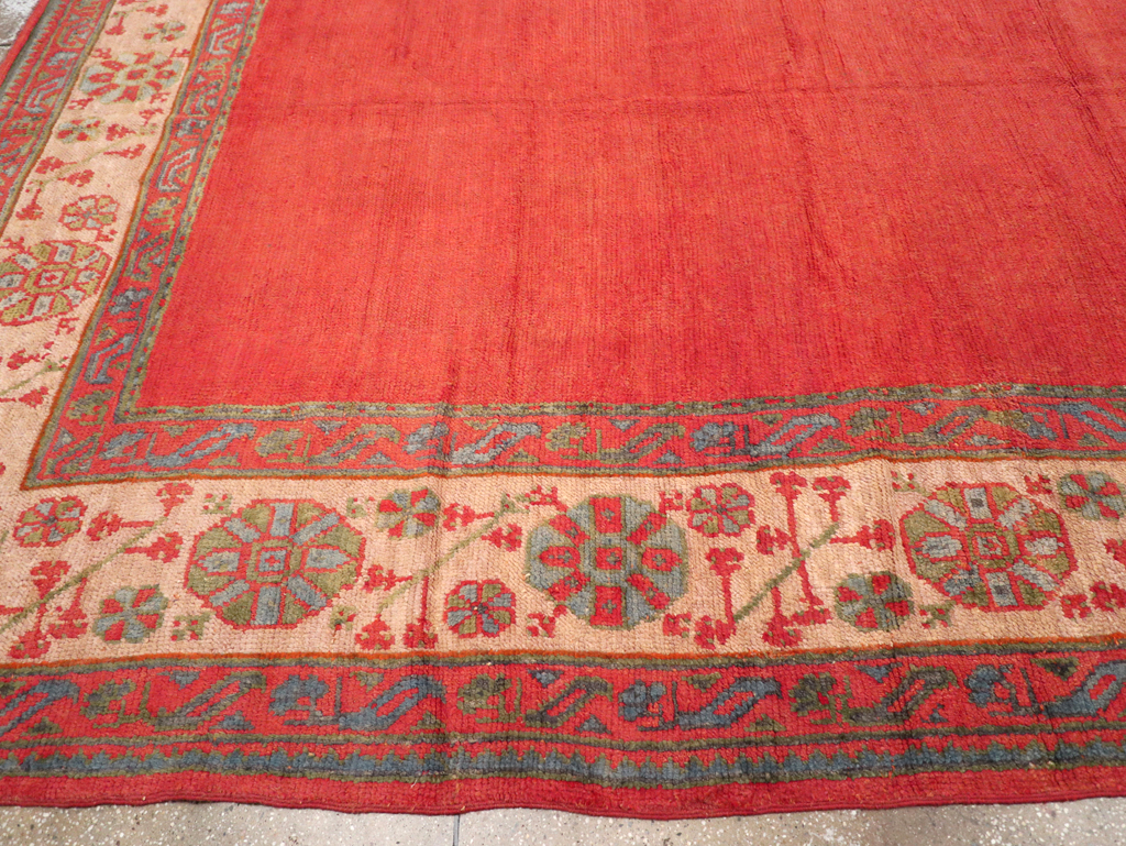 Antique Turkish Oushak Carpet, No.31567 - Staging