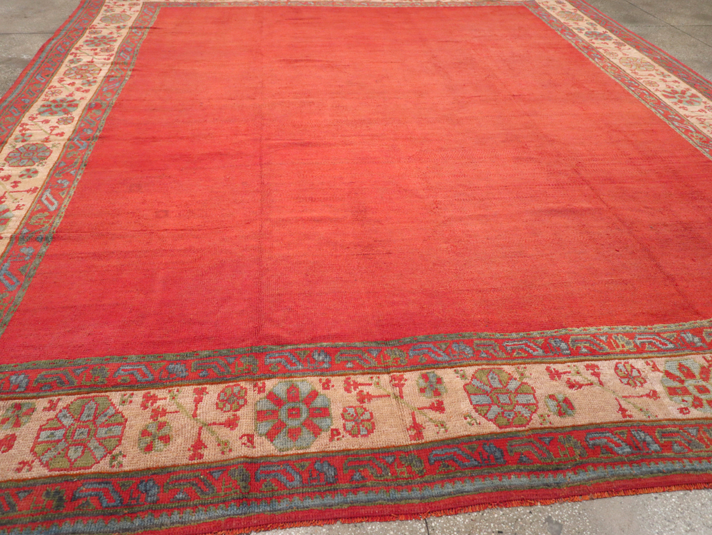Antique Turkish Oushak Carpet, No.31567 - Staging