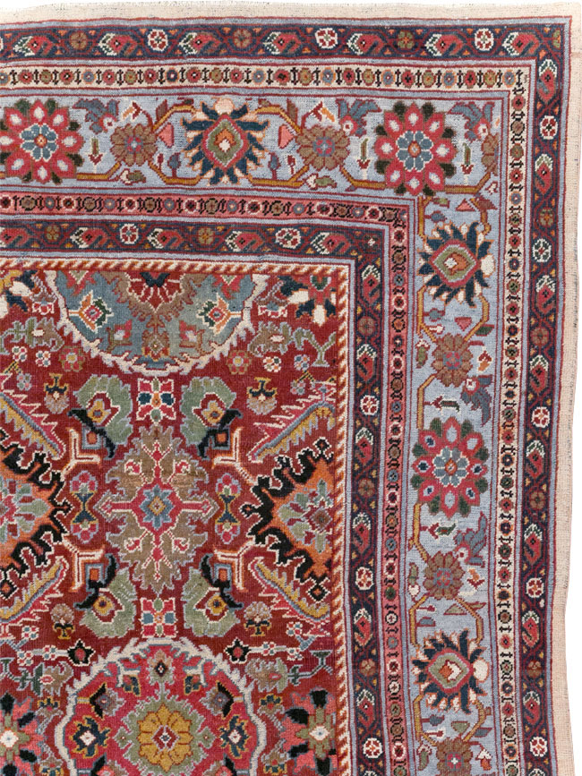 Vintage Persian Mahal Square Room Size Carpet, No.31568 - Staging