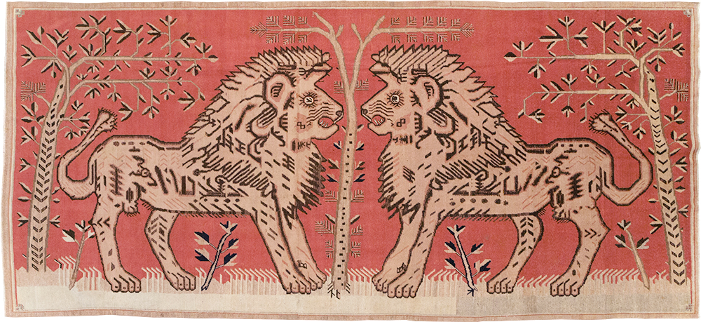 Antique Pictorial Khotan Rug, No.31574 - Staging