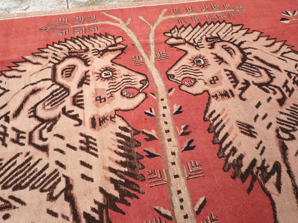 Antique Pictorial Khotan Rug, No.31574 - Staging