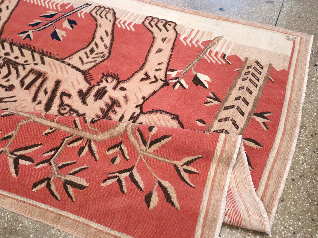Antique Pictorial Khotan Rug, No.31574 - Staging