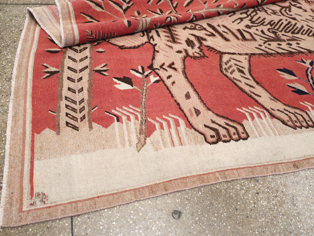 Antique Pictorial Khotan Rug, No.31574 - Staging