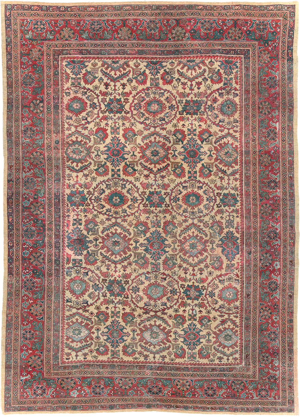 Antique Persian Mahal Carpet, No.31576 - Staging