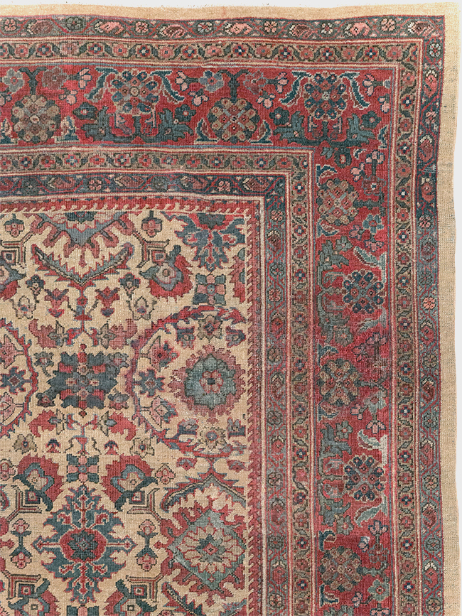 Antique Persian Mahal Carpet, No.31576 - Staging