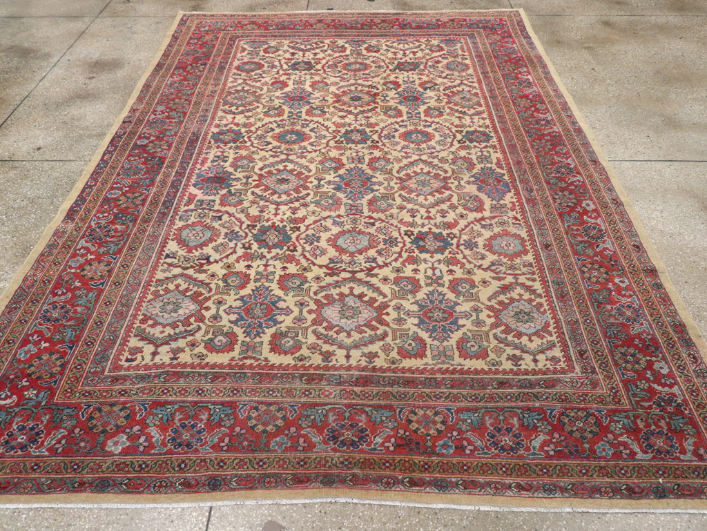 Antique Persian Mahal Carpet, No.31576 - Staging