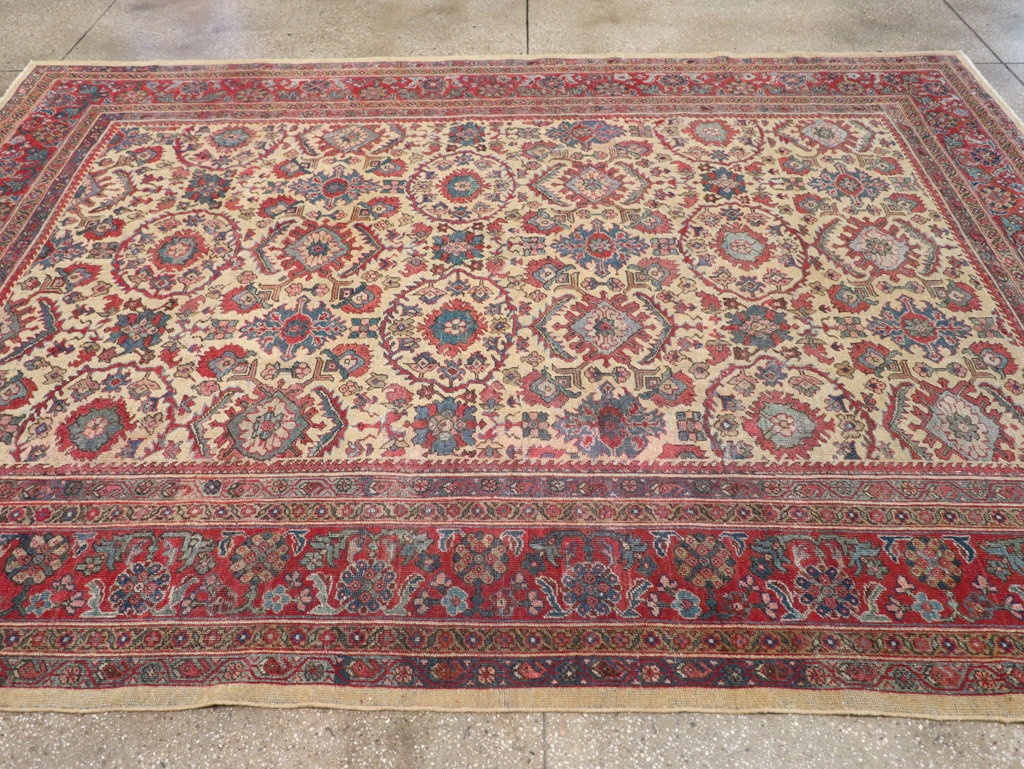 Antique Persian Mahal Carpet, No.31576 - Staging