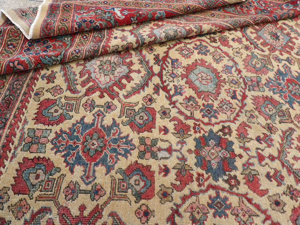 Antique Persian Mahal Carpet, No.31576 - Staging
