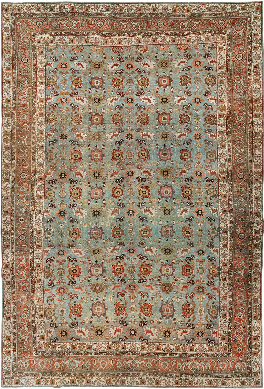 Antique Persian Bidjar Room Size Carpet, No.31577 - Staging