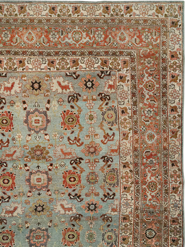 Antique Persian Bidjar Room Size Carpet, No.31577 - Staging