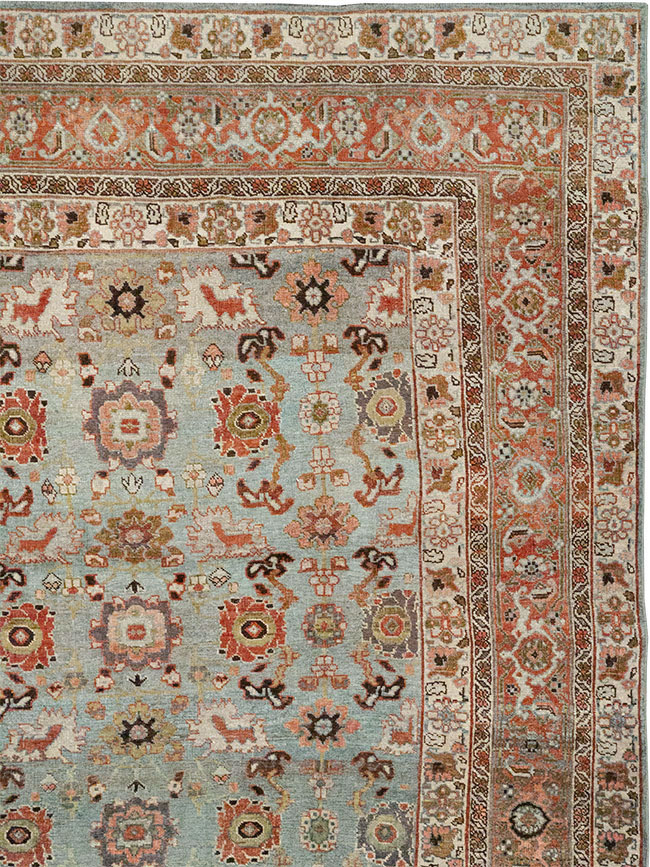 Antique Persian Bidjar Room Size Carpet, No.31577 - Staging