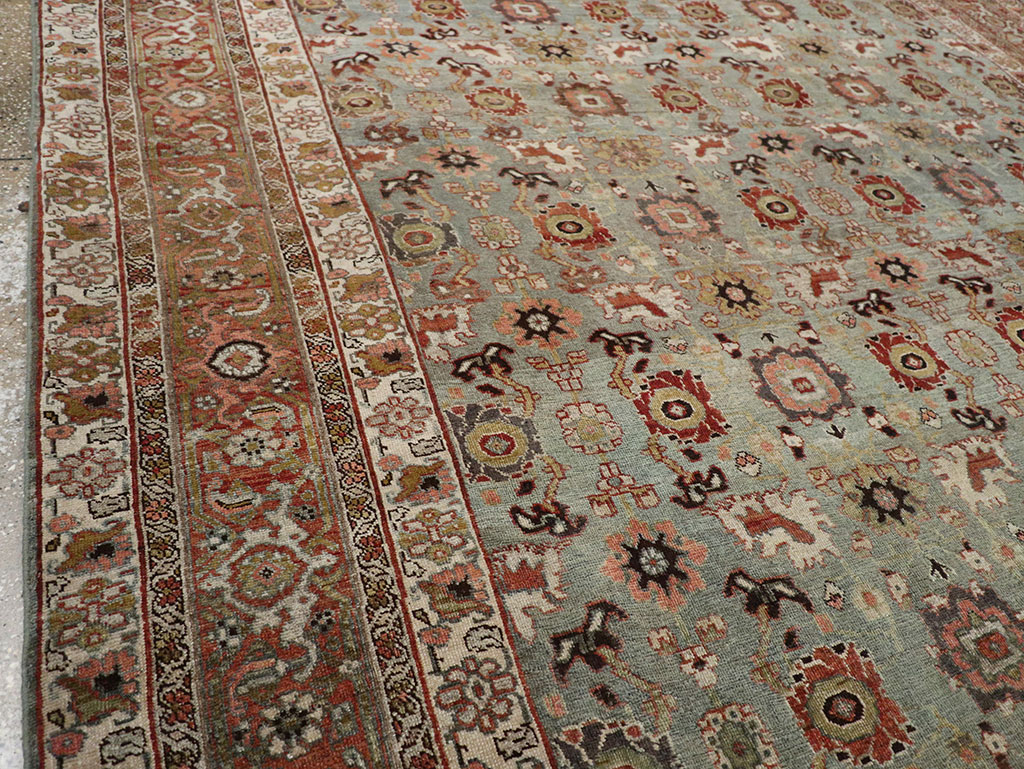 Antique Persian Bidjar Room Size Carpet, No.31577 - Staging