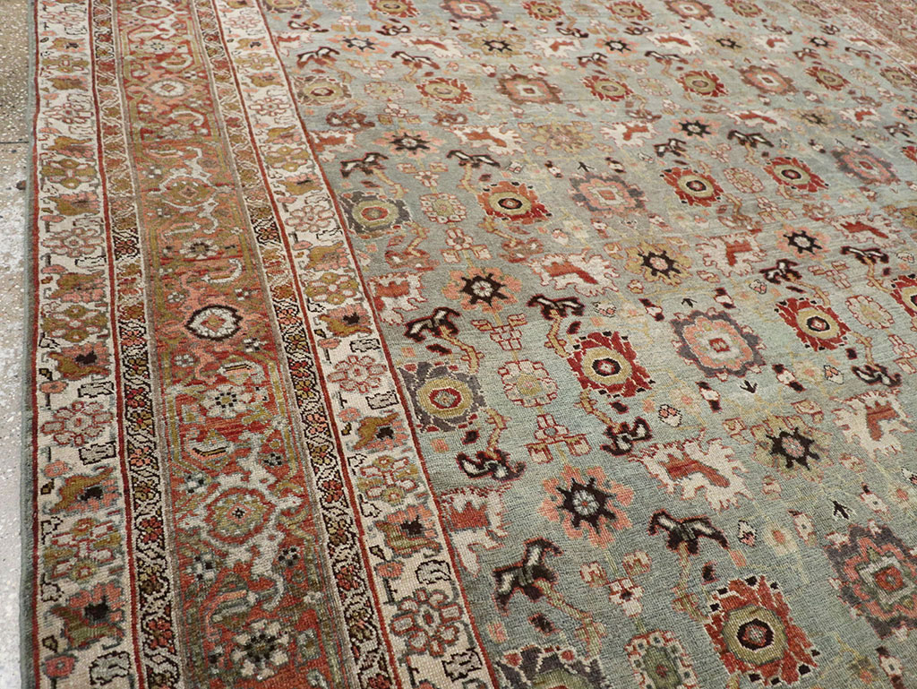 Antique Persian Bidjar Room Size Carpet, No.31577 - Staging