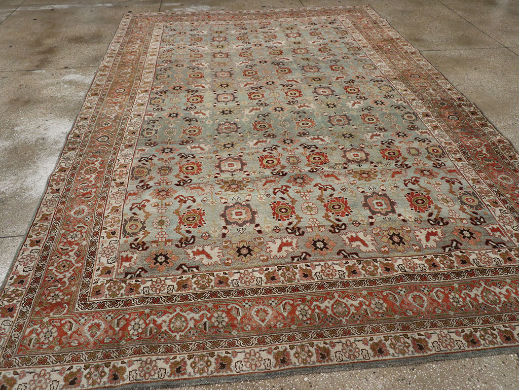 Antique Persian Bidjar Room Size Carpet, No.31577 - Staging