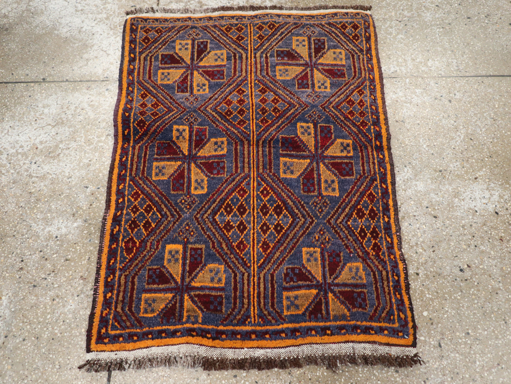 Vintage Persian Baluch Throw Rug, No.31582 - Staging