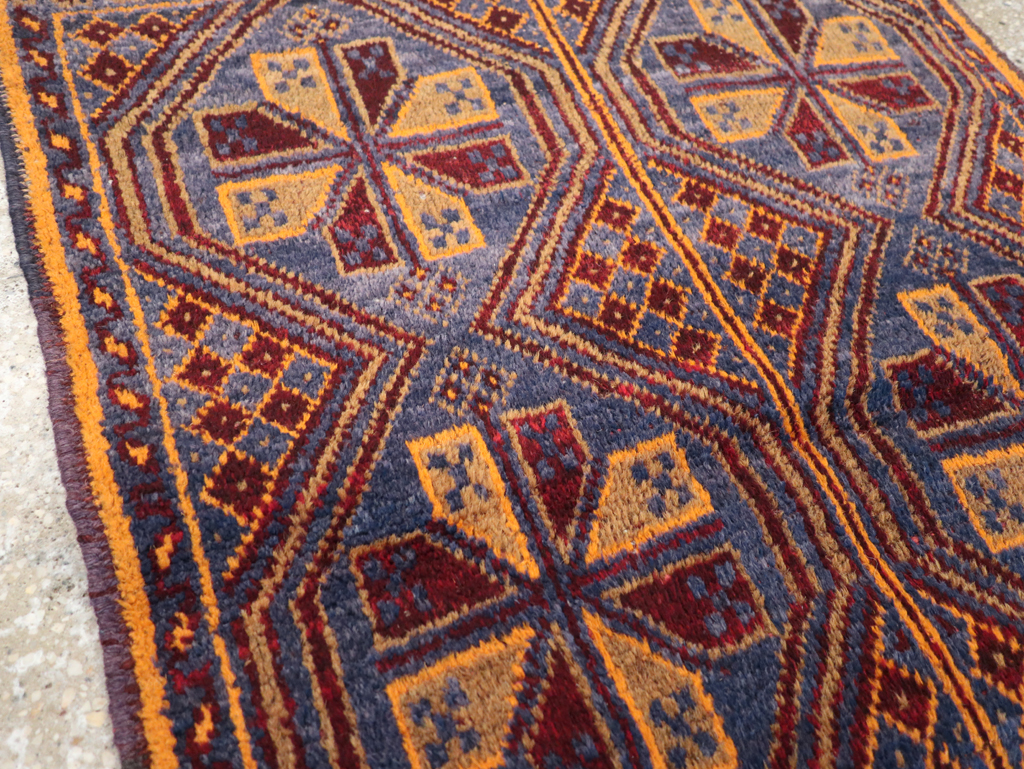 Vintage Persian Baluch Throw Rug, No.31582 - Staging