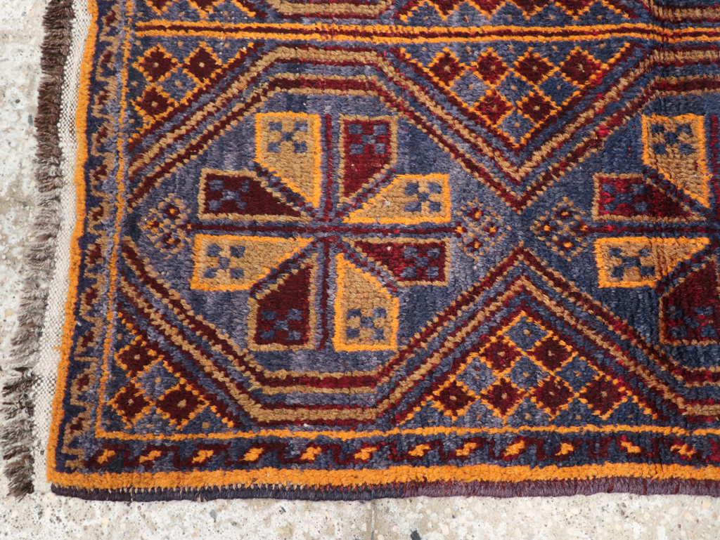 Vintage Persian Baluch Throw Rug, No.31582 - Staging