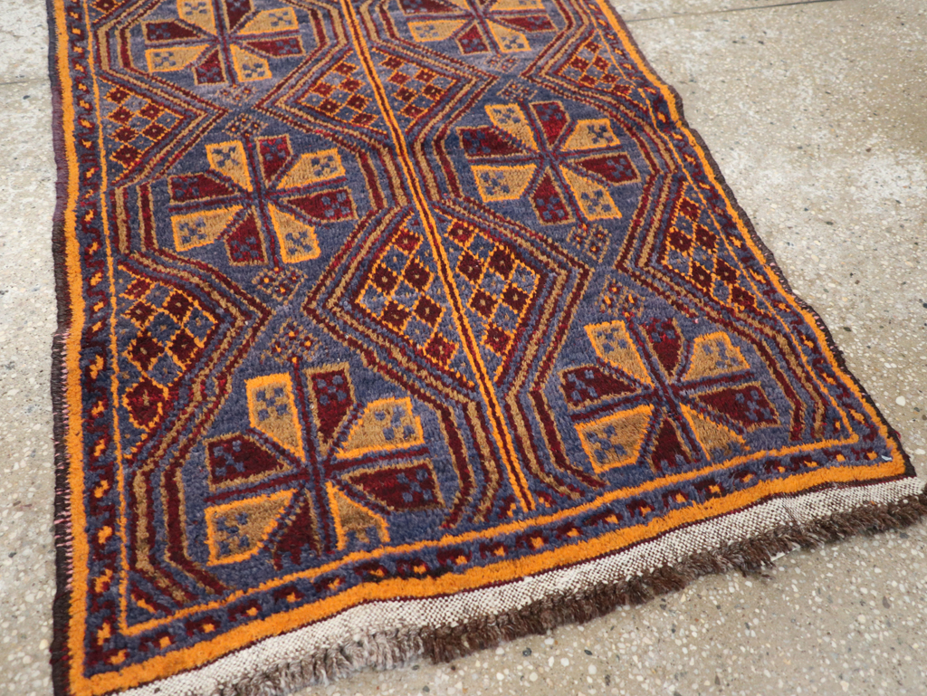 Vintage Persian Baluch Throw Rug, No.31582 - Staging