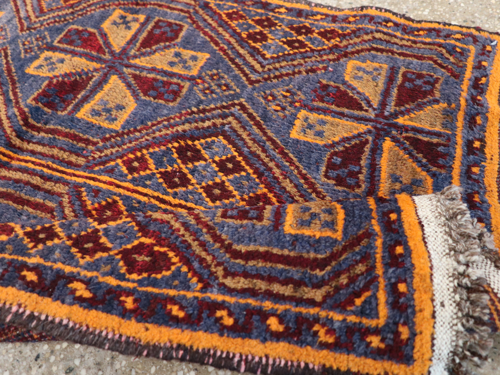 Vintage Persian Baluch Throw Rug, No.31582 - Staging