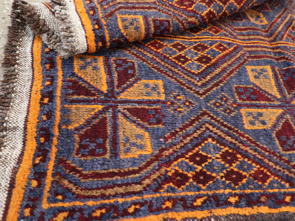 Vintage Persian Baluch Throw Rug, No.31582 - Staging