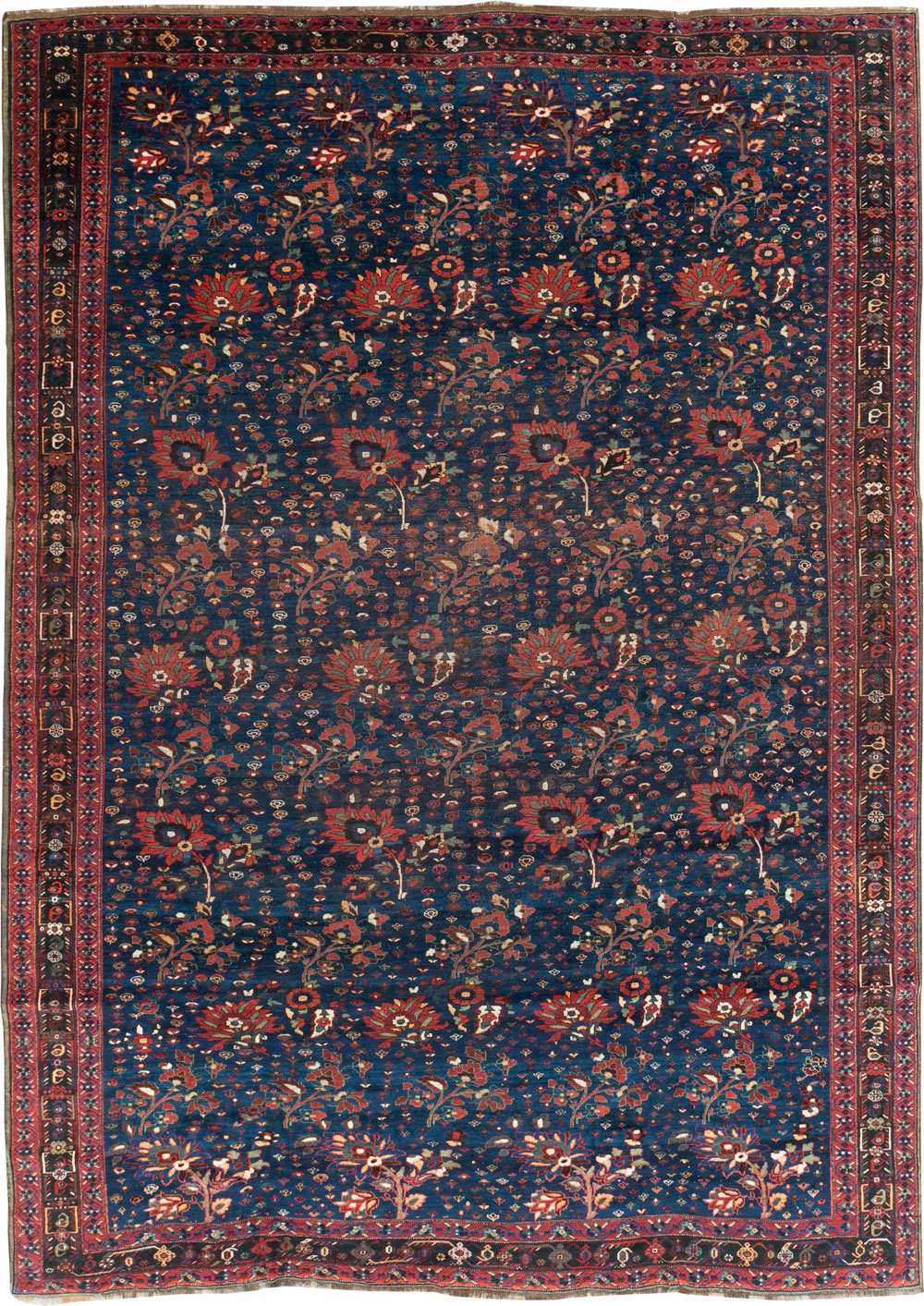 Antique Persian Afshar Tribal Room Size Carpet, No.31583 - Staging