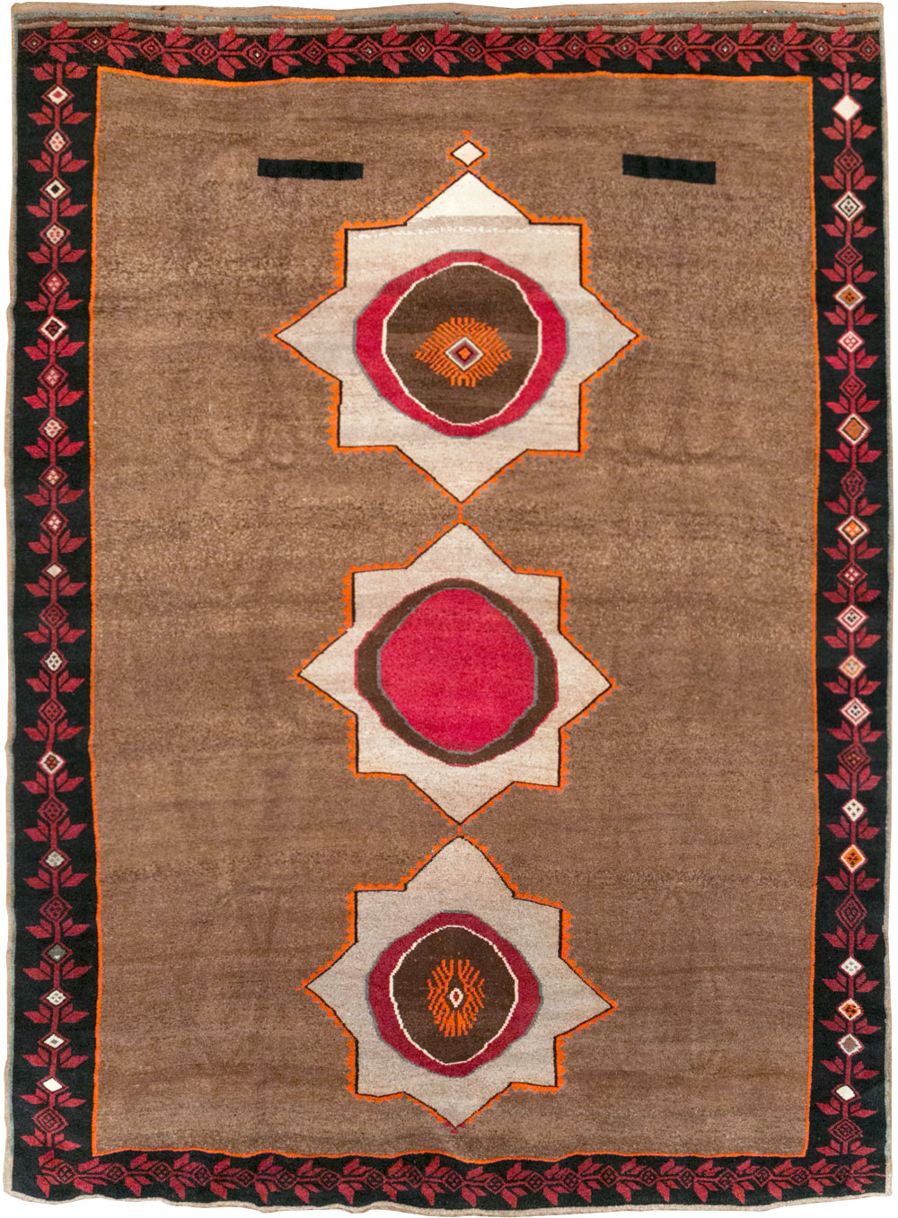 Vintage Turkish Anatolian Tribal Room Size Carpet, No.31584 - Staging