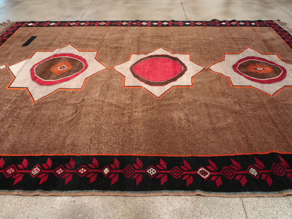 Vintage Turkish Anatolian Tribal Room Size Carpet, No.31584 - Staging