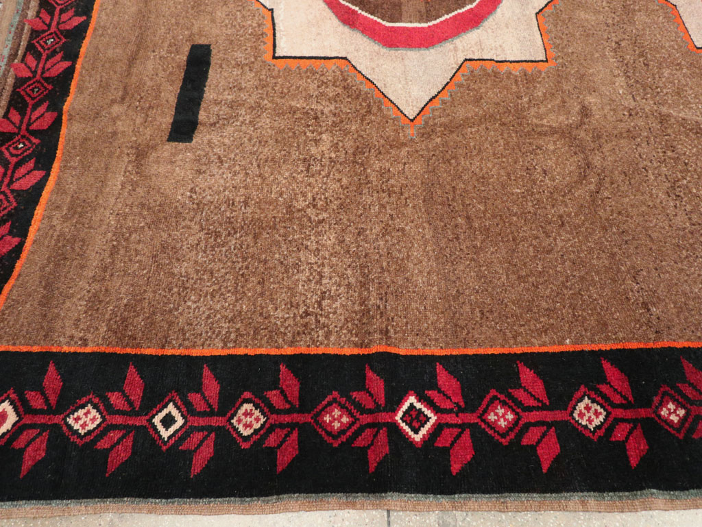 Vintage Turkish Anatolian Tribal Room Size Carpet, No.31584 - Staging