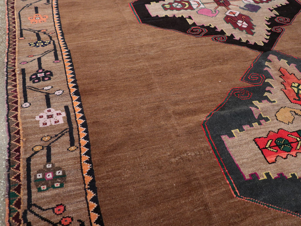 Vintage Turkish Tribal Small Room Size Carpet, No.31585 - Staging