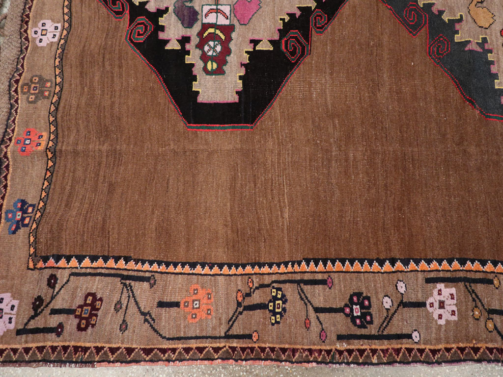 Vintage Turkish Tribal Small Room Size Carpet, No.31585 - Staging