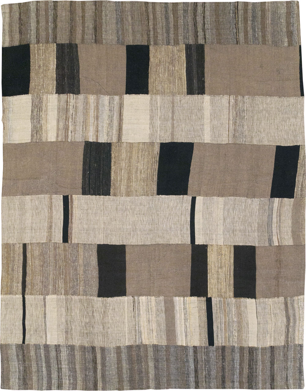 Modern Turkish Flatweave Room Size Carpet, No.31596 - Staging