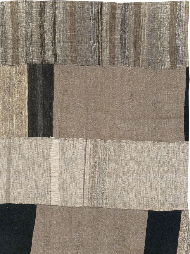 Modern Turkish Flatweave Room Size Carpet, No.31596 - Staging