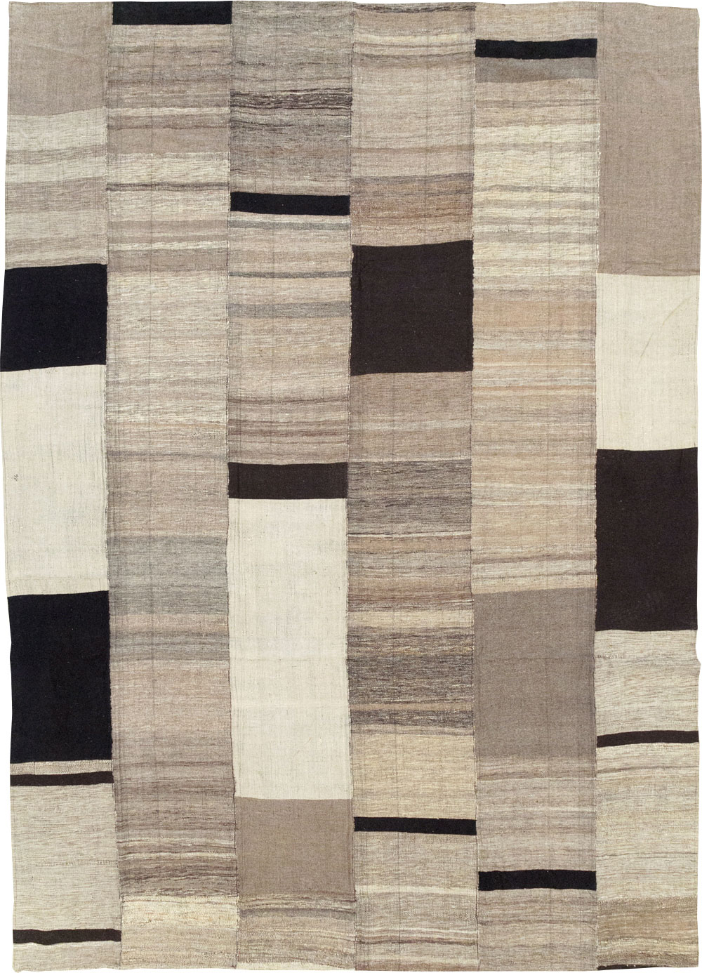 Modern Turkish Flatweave Room Size Carpet, No.31598 - Staging