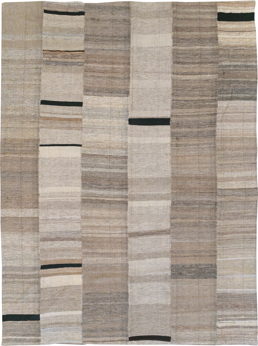 Modern Turkish Flatweave Room Size Carpet, No.31601 - Staging