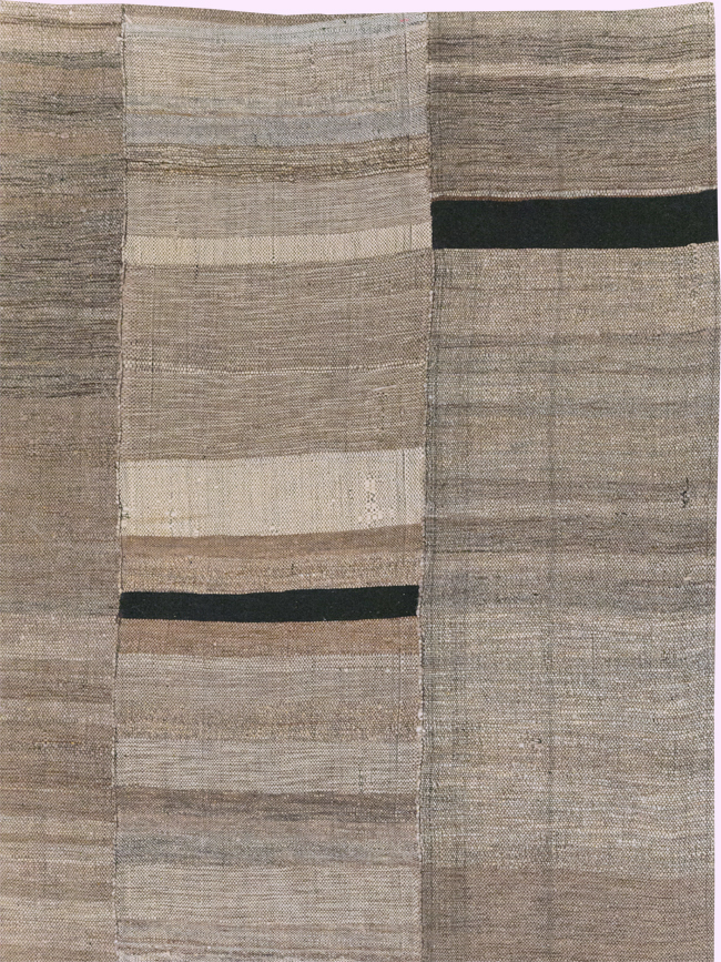 Modern Turkish Flatweave Room Size Carpet, No.31601 - Staging