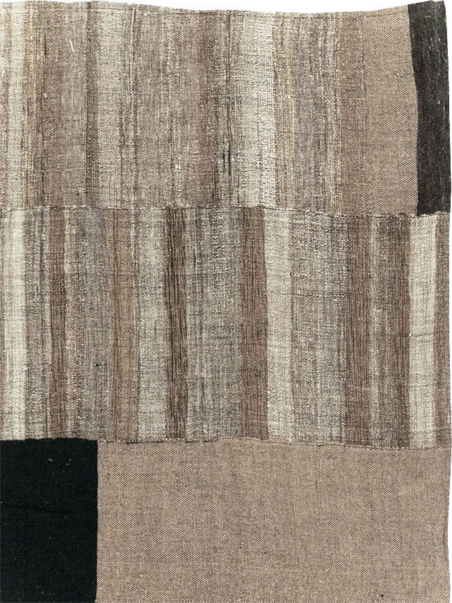 Modern Turkish Flatweave Room Size Carpet, No.31603 - Staging