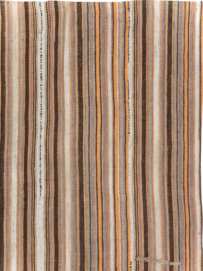 Vintage Persian Flatweave Kilim Square Carpet, No.31604 - Staging