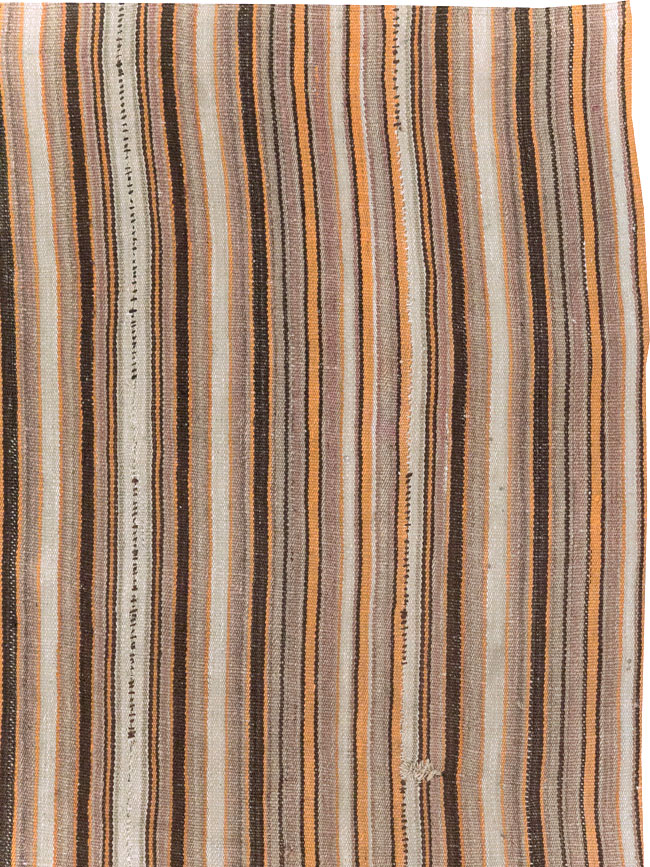 Vintage Persian Flatweave Kilim Square Carpet, No.31604 - Staging