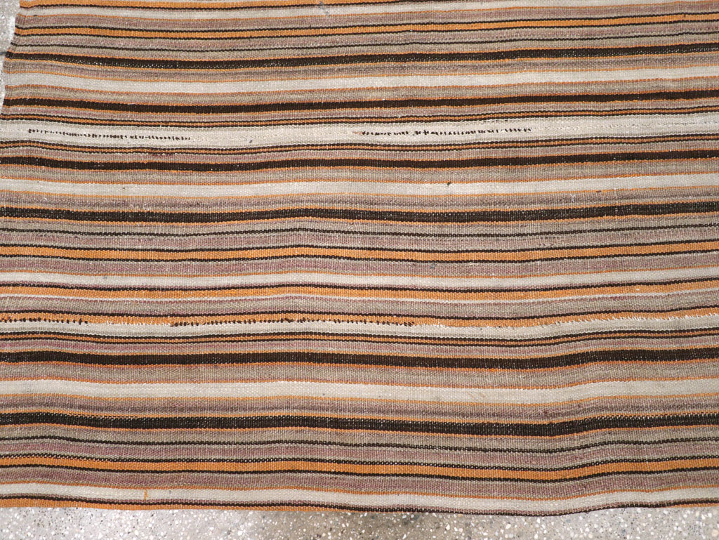 Vintage Persian Flatweave Kilim Square Carpet, No.31604 - Staging