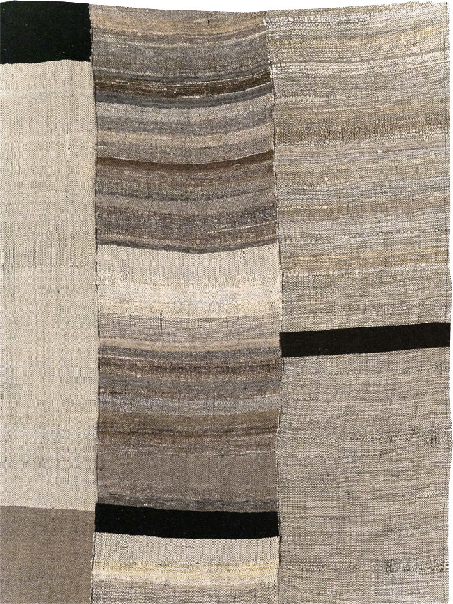 Modern Turkish Flatweave Room Size Carpet, No.31605 - Staging