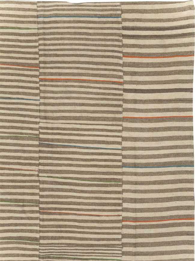 Modern Turkish Flatweave Kilim Large Carpet, No.31608 - Staging
