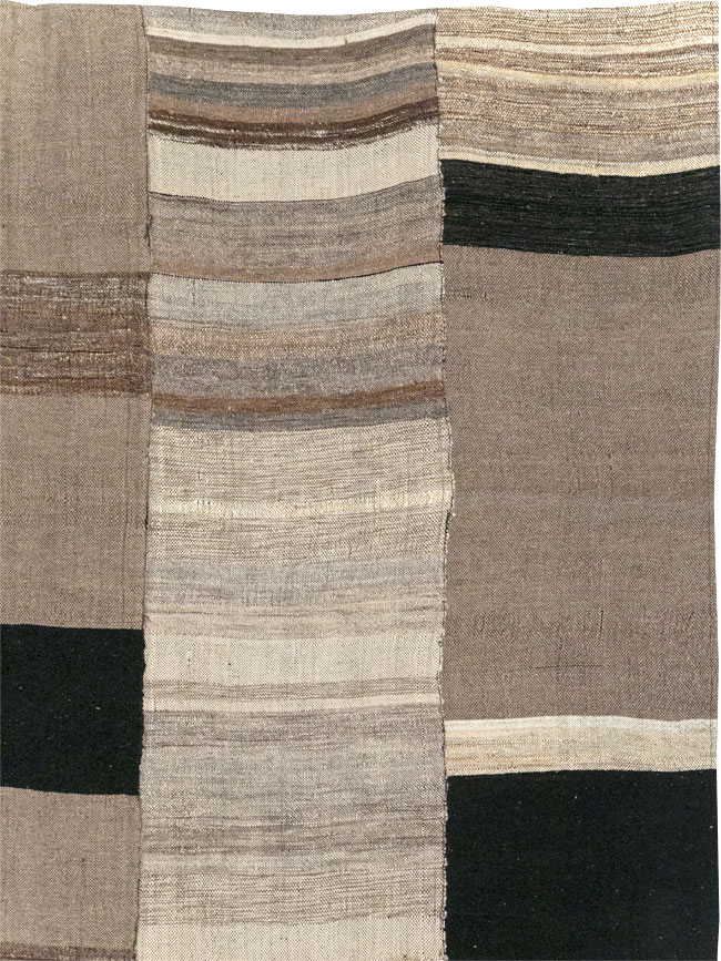 Modern Turkish Flatweave Square Room Size Carpet, No.31609 - Staging
