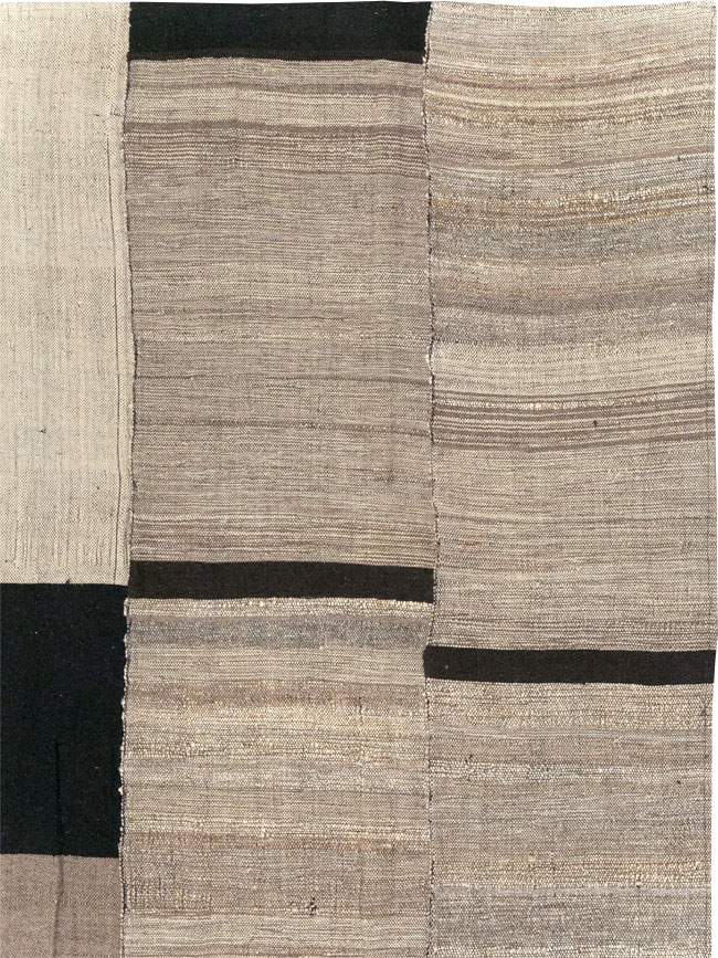 Modern Turkish Flatweave Square Room Size Carpet, No.31609 - Staging