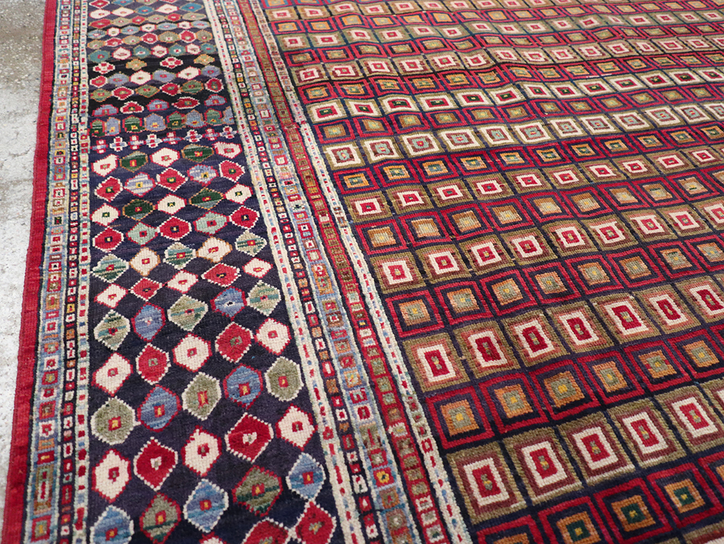 Vintage Persian Tabriz Room Size Carpet, No.31610 - Staging