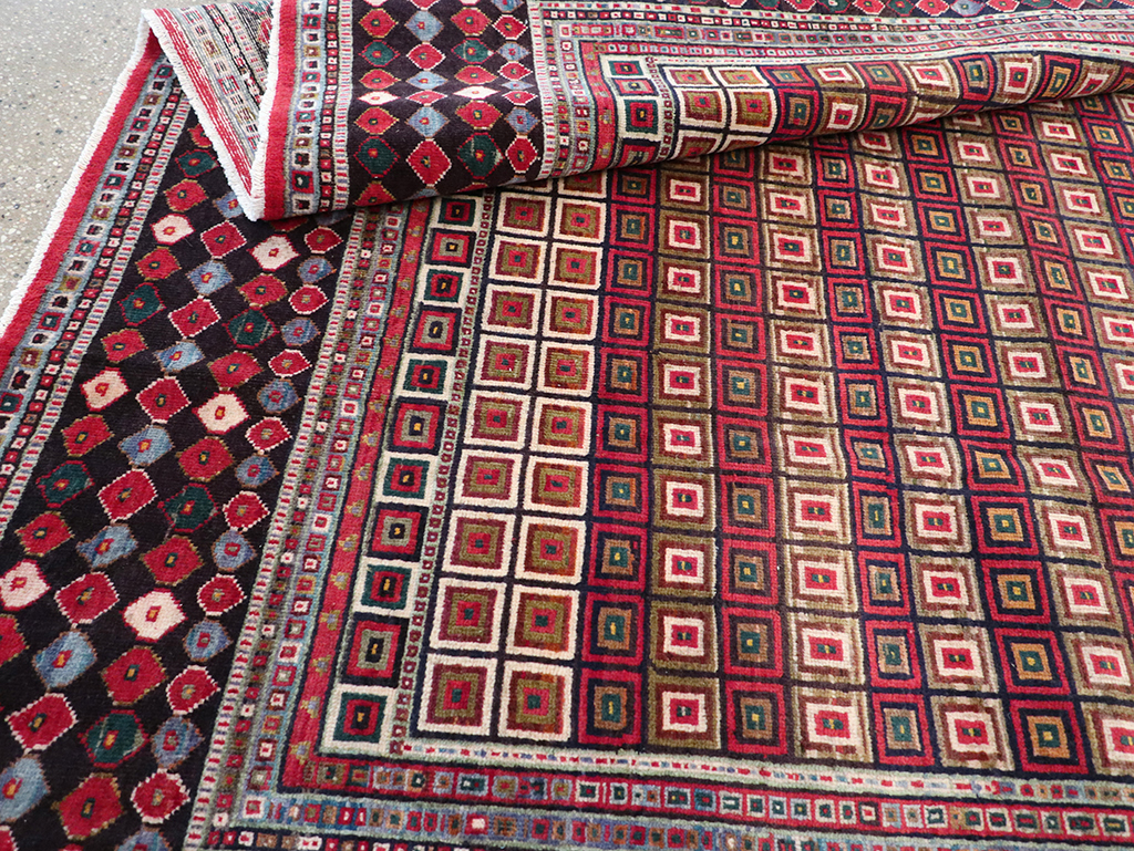 Vintage Persian Tabriz Room Size Carpet, No.31610 - Staging