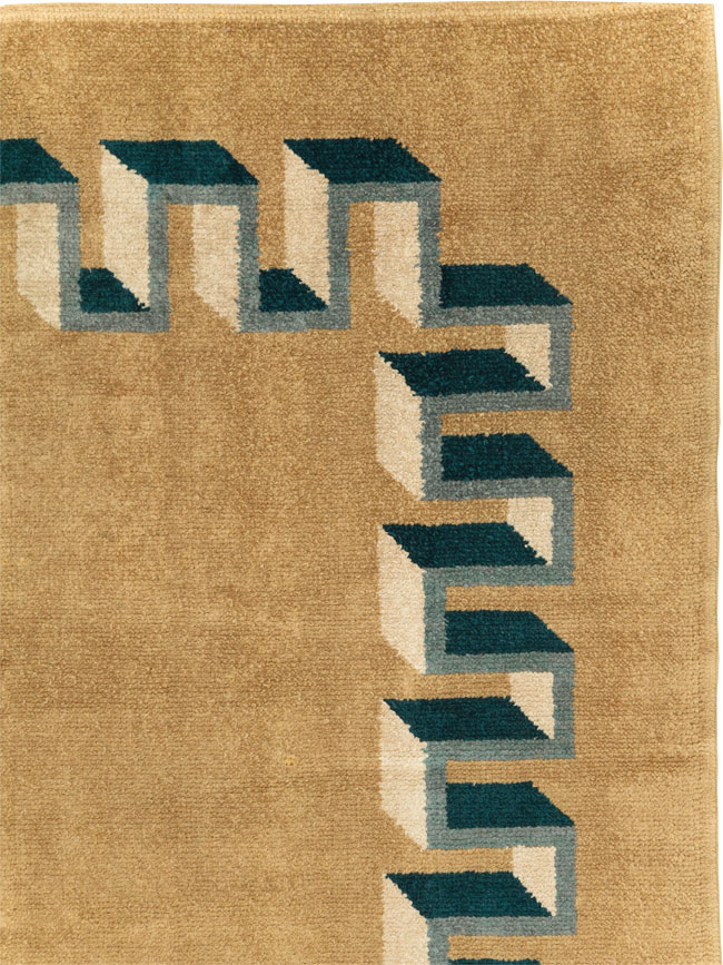 Vintage French Art Deco Carpet, No.31615 - Staging