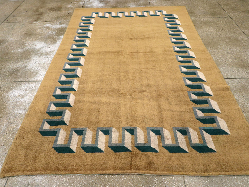 Vintage French Art Deco Carpet, No.31615 - Staging