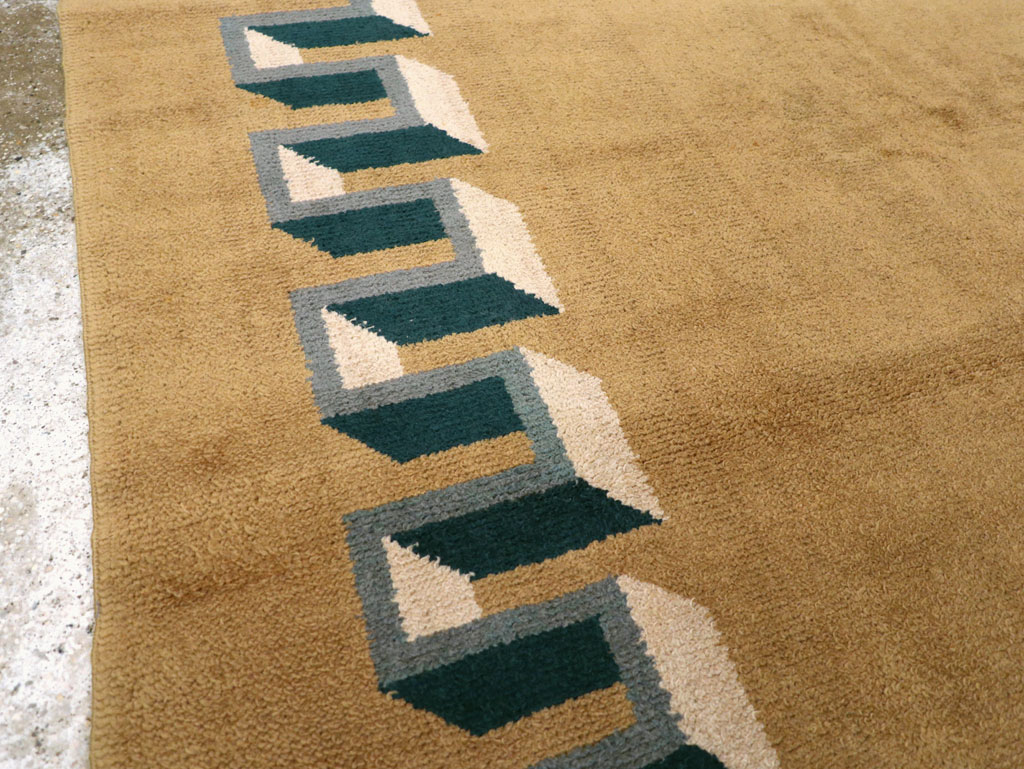 Vintage French Art Deco Carpet, No.31615 - Staging