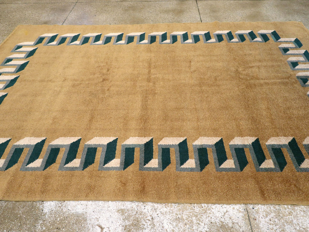 Vintage French Art Deco Carpet, No.31615 - Staging